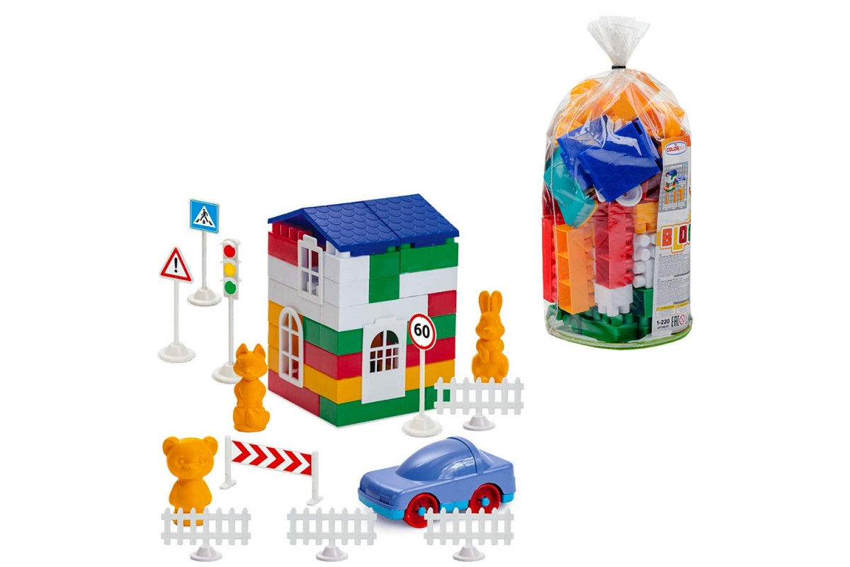 Дитячий конструктор "Лідер" №2 1-220, 80 великих деталей Дитячий конструктор "Лідер" №2 1-220, 80 великих деталей