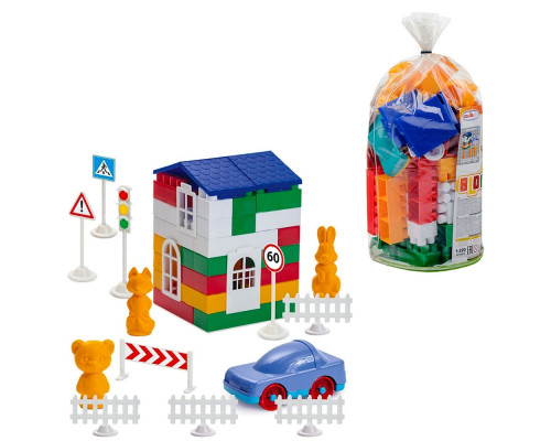 Детский конструктор "Лидер" №2 1-220, 80 крупных деталей