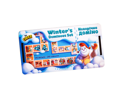Настольная игра "Новогоднее домино" (ПСД242) PSD242, 28 плашек