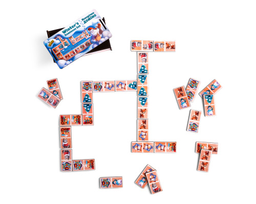 Настольная игра "Новогоднее домино" (ПСД242) PSD242, 28 плашек