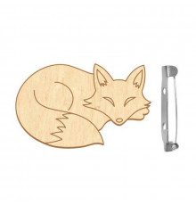 Заготовка брошки для розфарбовування "Хитра лисичка" FDZB-104
