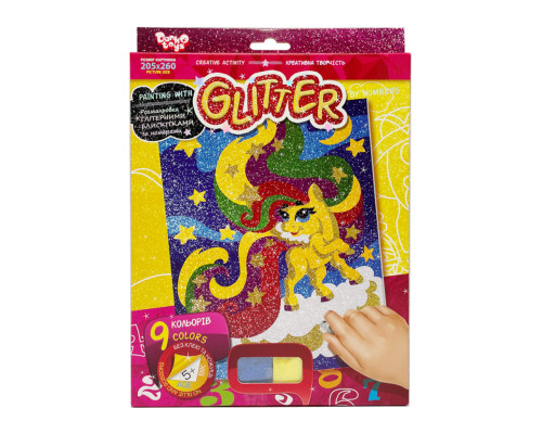 Розмальовка глітерними блискітками за номерами "Поні" РГН-02-01 міні 20,5х26 см