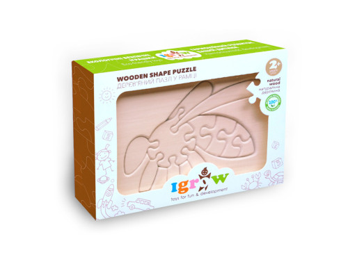 Деревянный пазл "Пчела" Igrow IGT-001 в рамке