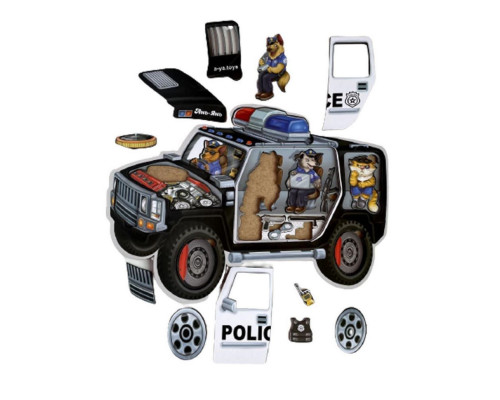 Деревянный пазл-сортер "Полиция" Ubumblebees (ПСФ111) PSF111, 25 деталей