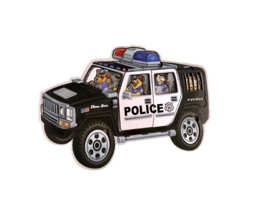 Деревянный пазл-сортер "Полиция" Ubumblebees (ПСФ111) PSF111, 25 деталей