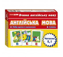 Тематичні картки з англійської мови "Читаємо E, I" 13140021, 2 рівень