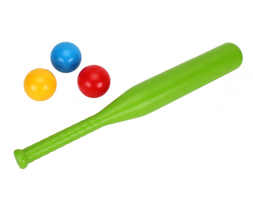 Игровой набор Бейсбол 4968TXK, 3 мячика с битой Зелёный