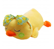 Дитяча м'яка іграшка "Качечка" L1126 іграшка з пледом, розмір 60 см