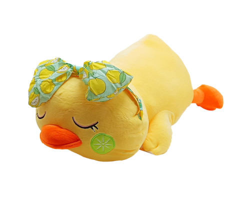 Дитяча м'яка іграшка "Качечка" L1126 іграшка з пледом, розмір 60 см