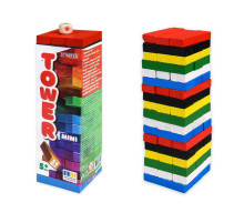 Настольная игра "TOWER MINI" 31064, 54 бруска, кубик