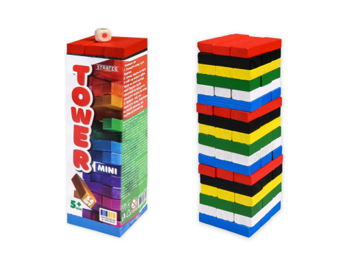 Настільна гра "TOWER MINI" 31064, 54 бруска, кубик