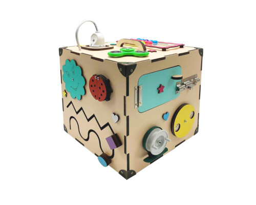 Розвиваюча іграшка Бізікуб Temple Group TG200172 23х23х23 см Бежевий