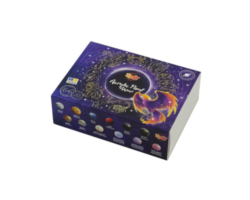 Набор акриловых красок 851203, 6+6 цветов по 20 мл