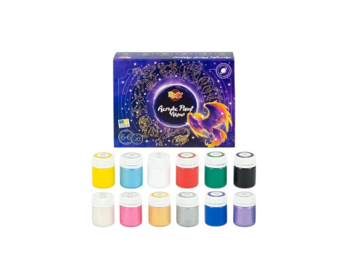 Набор акриловых красок 851203, 6+6 цветов по 20 мл