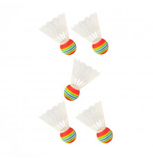 Набор нейлоновых воланов для бадминтона "Badminton Shuttlecocks" NE-BD-003W белый 5 шт