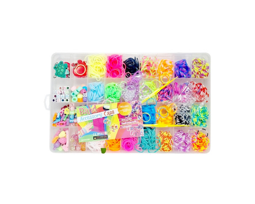 Набор резинок для плетения браслетов 037-79, 2 крючка, подвески, бусины