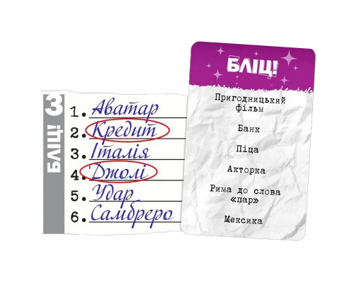 Карткова гра "Влучні слова" G7D070UA 120 карток, правила гри