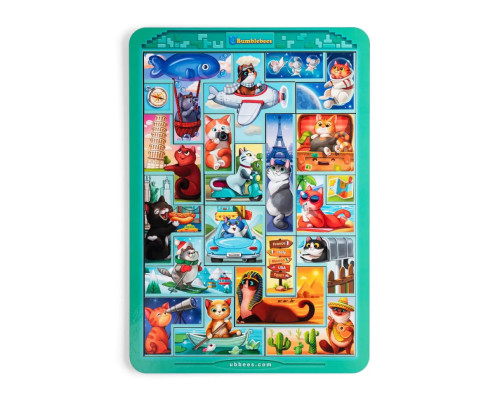 Деревянный сортер "Тетрис большой - Котики" (ПСД125) PSD125