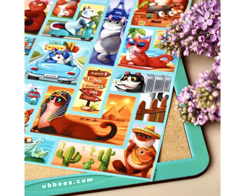 Деревянный сортер "Тетрис большой - Котики" (ПСД125) PSD125