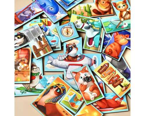 Деревянный сортер "Тетрис большой - Котики" (ПСД125) PSD125