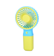 Вентилятор ручной портативный MK 5609(Yellow) с подставкой, 15,5 см, USB