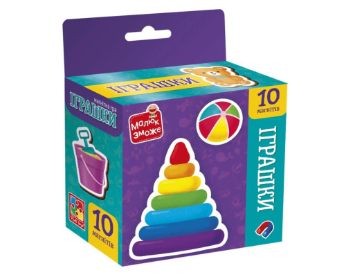 Дитячий набір магнітів "Іграшки" VT3106-33, 10 магнітів