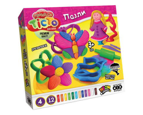 Набір для творчості "Тісто для ліплення Master Do" ПАЗЛИ TMD-11-01U з формочками  Метелик