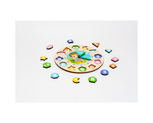 Деревянный сортер "Часы" Puz-22935 для мальчиков