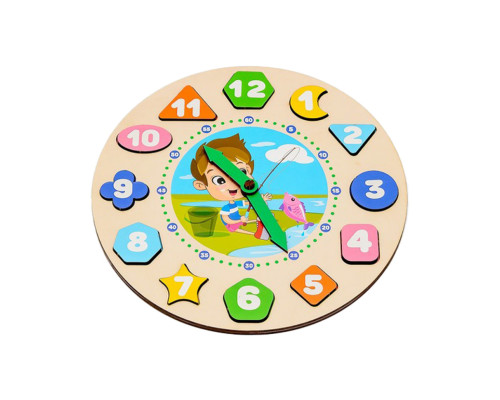 Деревянный сортер "Часы" Puz-22935 для мальчиков