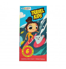 Дитячий пластилін "Travel Kids" 331008/TK восковий, 6 кольорів по 12 г