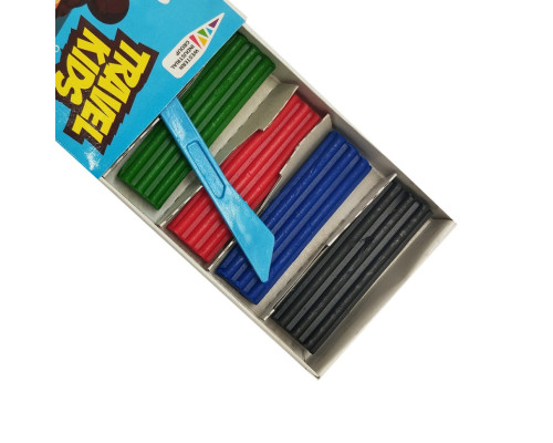 Дитячий пластилін "Travel Kids" 331008/TK восковий, 6 кольорів по 12 г