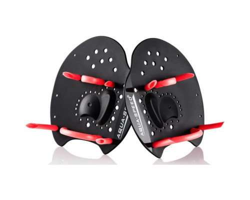 Лопатки для плавания SKILL PADDLE 1789 Aqua Speed 147-07S черный, красный