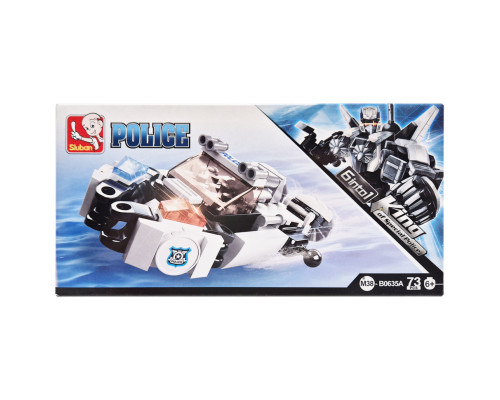 Дитячий конструктор Поліцейська серія Police SLUBAN M38-B0635-1, 73 деталі