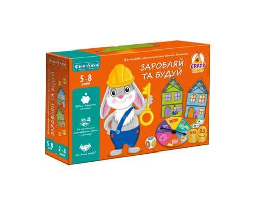 Детская настольная игра "Зарабатывай и строй" VT2312-04, 48 деталей домов