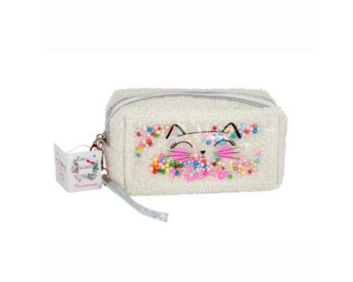 Детская косметичка "Love to Kiss" T24810(білий) плюшевая