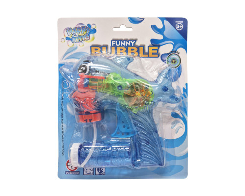 Пістолет з мильними бульбашками Дельфінчик 2568(Blue) механічний, на блістері