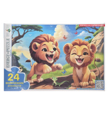 Дитячий пазл "Левенята" 88441 картон, 24 елементи