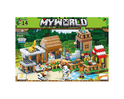 Конструктор детский Майнкрафт My World 600D пластик, 778 деталей