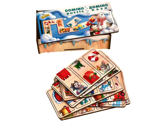 Настольная игра "Домино-пазл" (ПСД240) PSD240, 28 плашек