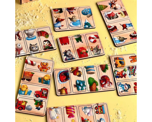 Настольная игра "Домино-пазл" (ПСД240) PSD240, 28 плашек