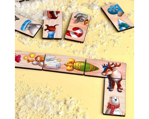 Настольная игра "Домино-пазл" (ПСД240) PSD240, 28 плашек