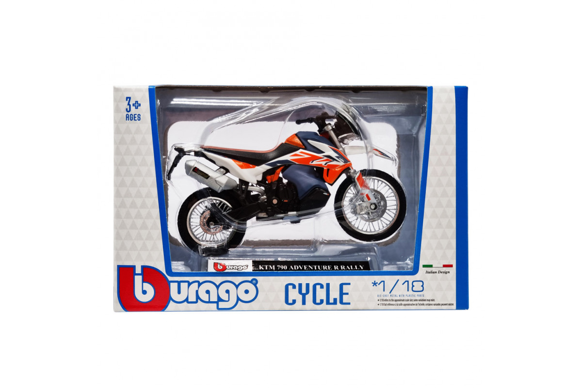 Дитяча модель Мотоцикла "KTM 790 ADVENTURE R RALLY" Bburago 18-51030-2 масштаб 1:18 Дитяча модель Мотоцикла "KTM 790 ADVENTURE R RALLY" Bburago 18-51030-2 масштаб 1:18