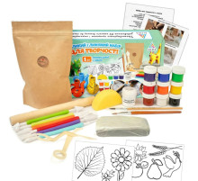 Дитячий глиняний набір для творчості GL-003 природна глина 1 кг