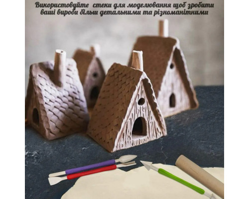 Дитячий глиняний набір для творчості GL-003 природна глина 1 кг