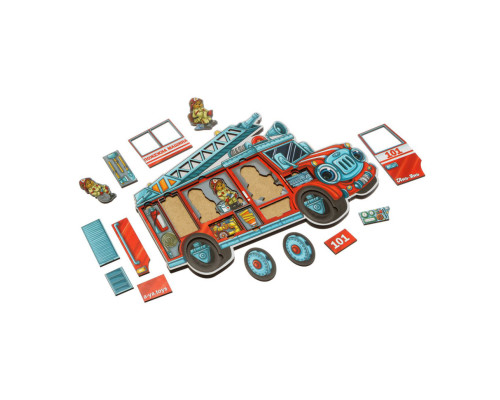 Деревянный пазл-сортер "Мишки-пожарные" Ubumblebees (ПСФ005) PSF005, 18 деталей