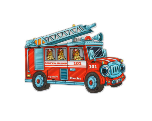 Деревянный пазл-сортер "Мишки-пожарные" Ubumblebees (ПСФ005) PSF005, 18 деталей