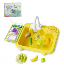 Дитяча іграшкова кухня WD-801A, мийка, ллється вода 16 предметів