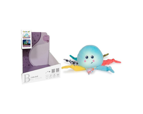 М'яка іграшка-нічник "Восьминіг" FM999-35 музика та світло, на батарейці 17х15х16 см