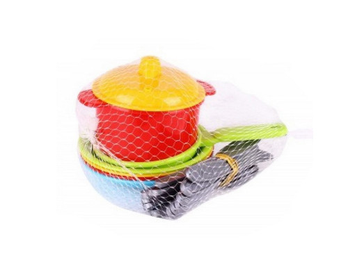 Игровой набор Посуды "Маринка 10" 1646TXK 4 тарелочки со столовыми приборами