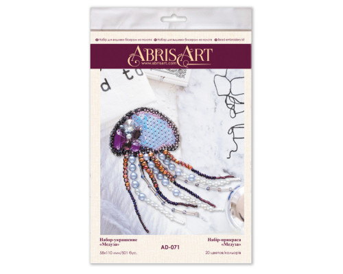 Набір для вишивання бісером прикраси "Медуза" AD-071 на натуральному полотні